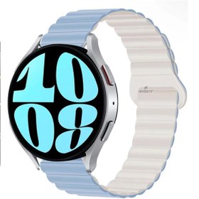 Resim Samsung Galaxy Watch Active Active 2 44mm-40mm Uyumlu 20mm Harmony Duo Magnetik Silikon Kordon 