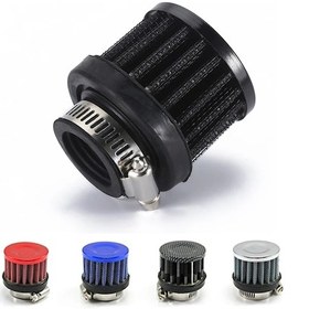 Resim Kırmızı-evrensel 25mm Araba Hava Filtresi Araba Motor Soğuk Hava Girişi Filtre Kiti Havalandırma Karter Havalandırma Pa 