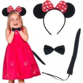 Resim Minnie Mouse Taç Kuyruk Papyon Gösteri Seti 