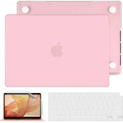 Resim Novstrap Apple MacBook Pro 13 Inç 2021 M1 Çip A2338 Uyumlu Mat Frosted Kılıf + Klavye Kılıfı + Film 