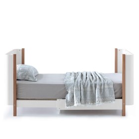 Resim Odin Convertible Crib - White - Natural 