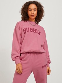 Resim Jjxx Sıfır Yaka Rahat Kesim Pembe Kadın Sweatshirt 12244363 001 