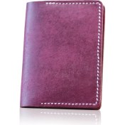 Resim Çakıl Tasarım Hakiki Deri Mor Ruhsat Kabı 