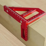 Resim 45/90 Derece Alüminyum Kare Açı Cetveli - Paslanmaya Dayanıklı, Doğru 0.1mm Ölçüm, Ahşap İşleme ve Taslak Hazırlama İçin İdeal, Ahşap İşleme Aracı | Hassas El Yapımı Aracı | Dayanıklı El Yapımı Kalitesi, Açı Cetveli 