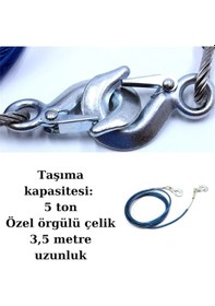 Resim Carub BR1720505 Çelik İzoleli Çekme Halatı 3.5 M 5 Ton 