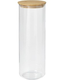 Resim Bambu Kapaklı Cam Saklama Kavanozu Hacim 1.8 Lt İkea Sızdırmaz Kapak Saklama Yükseklik 28 Cm 