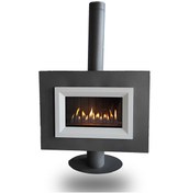 Resim Mira H10F Freestanding Üstten Bacalı Şömineli Doğalgaz Sobası 