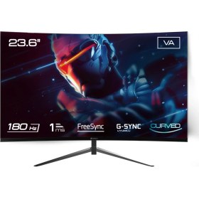 Resim Gamebooster GB-2418CF 23.6" 180Hz 1ms VA Panel FullHD FreeSync, G-Sync Destekli Curved Gaming Monitör 