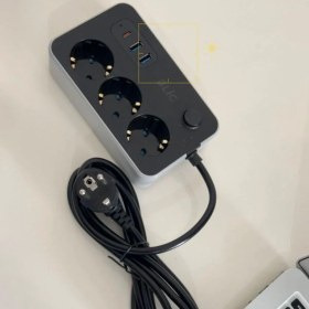 Resim Blic Termal Akım Korumalı 3'lü Priz ve USB Şarj Istasyonu 2 Usb, 1 Type-C Ofis Ev 