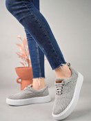 Resim devrialemshoes CH173 KBT Velluto Kadın Ayakkabı GRI 