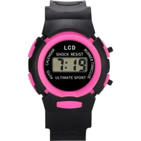 Resim Hanyang Kırmızı Çocuk Kız Erkek Spor Izle Analog Dijital Spor LED Su Geçirmez Kol Saati Yeni Öğrenci Elektronik Saatler Relógio Masculino (Yurt Dışından) 