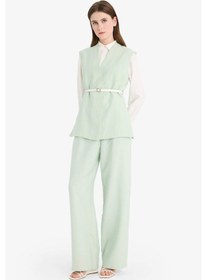 Resim DeFacto Wide Leg Basic Düz Geniş Paça Pantolon E7979AX25SMGN1181 