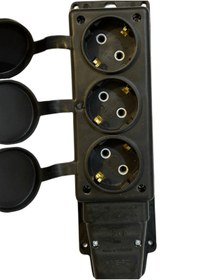 Resim NEAD ARAS Nead Kauçuk Üçlü Grup Priz Kablosuz Siyah (4 Adet) 