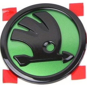 Resim Hightower Skoda Fabia 3.15 Inch Yeşil Bagaj Çıkartması Kaliteli Yapışkanlı Ön Arka Kapak Sticker 