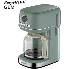 Resim Gem Retro 15 Bardak Vanilya Mint Yeşil Filtre Kahve Makinesi 