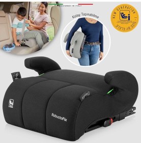 Resim Elele Robustofix I-size Yükseltici Oto Koltuğu İsofix 125-150 Cm 15-36 Kg Siyah 