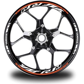 Resim Turuncu Yamaha R1M Takım Jant Sticker Etiket 