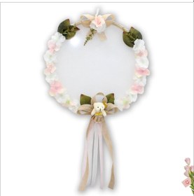 Resim Süslebabypartystore Çiçekli Ve Ayıcıklı 37Cm Kasnak Kapı Süsü Çok Renkli 