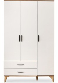 Resim Kumsal 3 Kapılı 2 Çekmeceli Gardrop Elbise Dolabı 120x48x195cm 001 