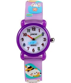 Resim Sones Jnew A335-20082 Çocuk Karikatür 3d Kelebek Su Geçirmez Zaman Bilişsel Silikon Jöle Kayışlı Kuvars Saat Gevşek Toz Beyaz 