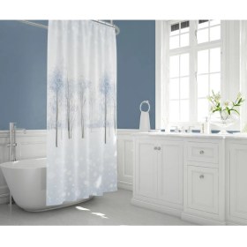 Resim Tropik 8759 Model 110 x 200 cm Çift Kanat Banyo Duş Perdesi 