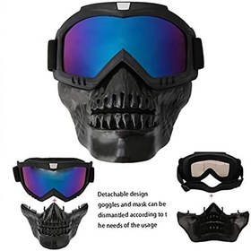 Resim Çıkarılabilir Motosiklet Gözlükleri, Dış Mekan Anti-UV Kayak Sporları Yüksek Şeffaf Lensli Motosiklet Yarışı Gözlükleri, Ergonomik Tasarım Ve Ayarlanabilir Askı, Benzersiz 