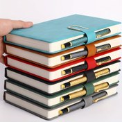 Resim 200 Sayfalık A5 Yumuşak Deri Defter - Çıtçıtlı Kapatma - Ev, Ofis ve Çalışma İçin Uygun - Su Geçirmez ve Kişiselleştirilebilir 