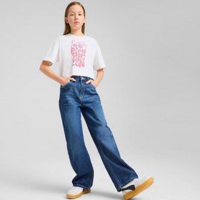 Resim Puma Graphics Length Çocuk Beyaz T?Shirt 