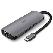 Resim Philips 8-in-1 USB Type-C Multiport Travel Hub, Silver 