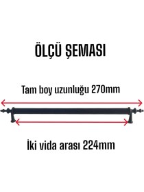 Resim Glaswen 8 Adet Erciyes Kulp Siyah 224 mm Kulp Mobilya Mutfak Dolabı Çekmece Dolap Kapak Kulpu Kulbu Metal Kulpları 