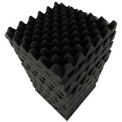 Resim Yaleker 12 Adet Siyah Akustik Ses Emici Köpük - 30x30x5cm Dalga Desenli Ses Yalıtım Paneli 10.1" 