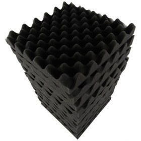 Resim Yaleker 12 Adet Siyah Akustik Ses Emici Köpük - 30x30x5cm Dalga Desenli Ses Yalıtım Paneli 10.1" 