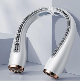 Resim casno Taşınabilir Boyun Fanı Şarjlı Eller Serbest Bladeless Asılı Spor Fanı 3 Hızlı Boyun 