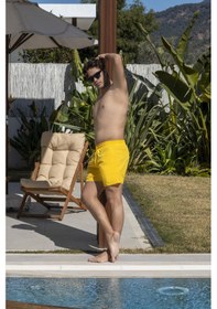 Resim Mayom Hızlı Kuruyan Cepli Sarı Erkek Deniz Şortu Sarı 