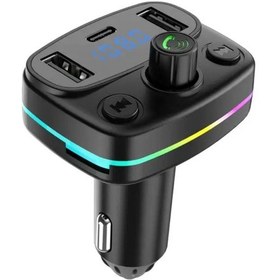 Resim Hornet Çakmaklık Rgb Işıklı Radyo Mp3 Dönüştürücü Transmitter Bluetooth-micro Sd Kart-sarj Özellikli 