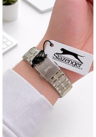 Resim Slazenger İtalyan Tasarım Bileklik Hediyeli 2 Yıl Garantili 10 Atm Çelik Erkek Kol Saat Esl.2483.02 Gümüş 