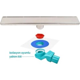 Resim Sukar Duş Kanalı Line 6 50 cm Plain Süzgeç ve Yalıtım Kiti 1156-1035000-01 