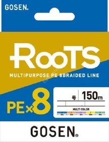 Resim Gosen X8 Roots PE 8 Örgü Spin İp Misina 150mt Multi Color - Standart / 1.5 PE 