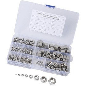 Resim Suntek 304 Paslanmaz Çelik Kilit Somunu Çeşit Kiti, 220 Adet 