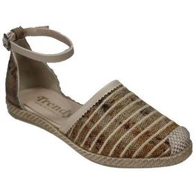 Resim Yazkış Kadın Siyah Krem Üstü Desenli Espartin Keten Karnıyarık Babet 001 