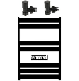 Resim Mat Siyah Alüminyum Havlupan 50 x 70 Cm Termorad Petsa Slim +2 Adet N11.89 