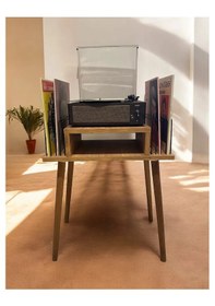 Resim Plak Ve Pikap Sehpası 2 Li Atlantik Çam Ahşap Ayaklı 