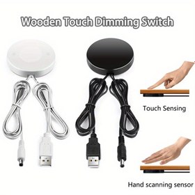 Resim Smart USB Dokunmatik Sensör / El Tarama Sensörü 5V 2A Dimmer Anahtarı Kontrol Cihazı, Adım Atlamasız Parlaklık Ayarlı Mini Akıllı Işık Anahtarı - Yatak Odası, Koridorlar, Merdivenler, Dolaplar ve LED Şeritler için USB Güçlü Araç 