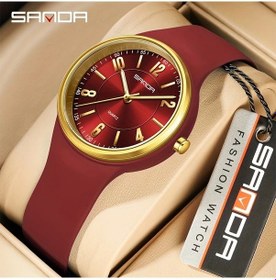 Resim Sunshine022 Ultra İnce Minimalist Su Geçirmez Kırmızı Dijital Saat Unisex Fitness Koşu Saati Diğer 