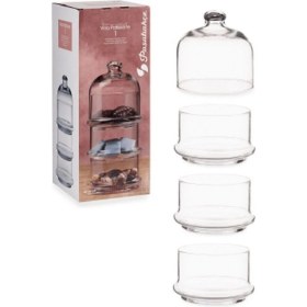 Resim 3 Katlı Çok Renkli Servis Kasesi, Sunumluk, Kurabiyelik, Patisserie Tarzı 