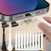 Resim Toz Tıkacı, Fırça ve Telefon Temizleme Araçları ile 1 Takım Elektronik Temizleme Kiti - Bilgisayarlar, Dizüstü Bilgisayarlar, Klavyeler ve Müzik Aletleri ile Uyumlu, Toz Koruma ve Artıkların Temizlenmesi için 