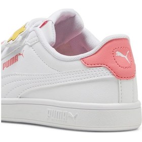 Resim Puma Smash 3.0 Badges Çocuk Spor Ayakkabı 397286 01 Beyaz 