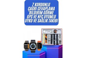 Resim Marsilyan Unısex 7 Kordonlu Çok Fonksiyonlu Nabız Ölçer Uyku ve Sağlık Takibi 