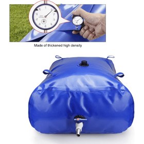 Resim 1 adet 350L Taşınabilir PVC Araba Su Torbası Topuzlu - Dayanıklı, Katlanabilir, Korozif Dirençli, Acil Durum Depolama ve Taşıma, Bahçe Kullanımı, İçme Suyu Depolama İçin Uygun Değil, Kamp Su Konteyneri | Şık Mavi | Dayanıklı Su Torbası, Su Geçirmez Torba, Noel İçin En İyi, Şükran Günü İçin Mükemmel 