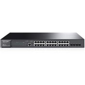Resim Tp-Link T2600G-28MPS 24 Port Poe+ 10-100-1000 Mbps L2 Yönetilebilir Switch 4 Port SFP Çelik Kasa 